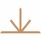 Ekena Millwork Saratoga Timber Gable Bracket, Western Red Cedar, 72"W x 45"H x 1 1/2"D x 3 1/2"F, 15/12 Pitch GBW072X45X0204SAR00SWR - alternate 1